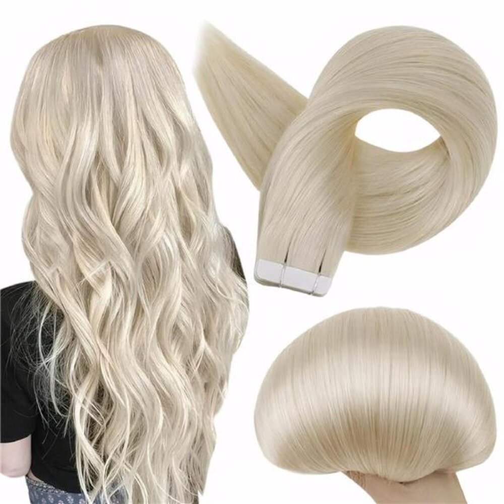 Full Shine Tape In Hair Extensions Double Sided Human Hair Extensions Tape ins